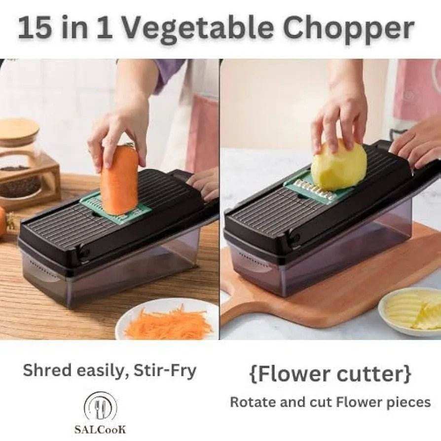 13in1 Multifunctional Vegetable Chopper, Slicer, Nicer Dicer - Kitchen Grow