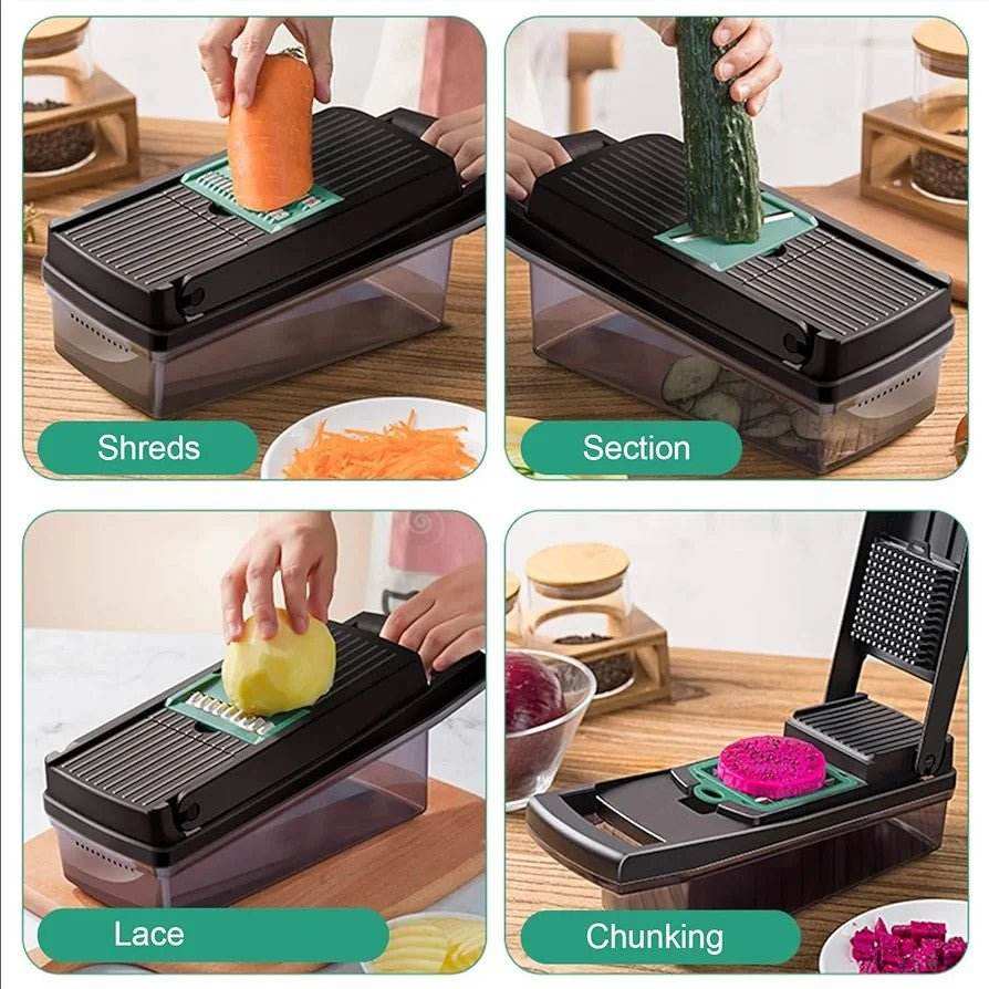 13in1 Multifunctional Vegetable Chopper, Slicer, Nicer Dicer - Kitchen Grow