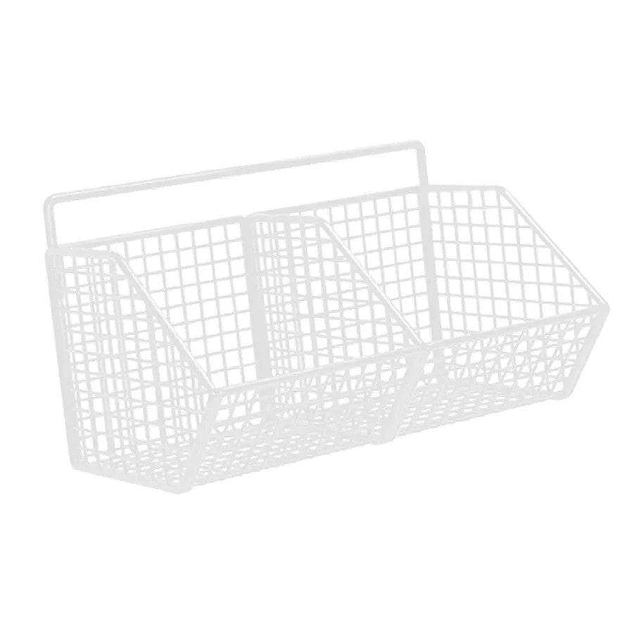 2 Grids Wall Mounted Metal Wire Storage Basket - Kitchen Grow