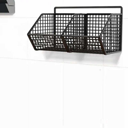 2 Grids Wall Mounted Metal Wire Storage Basket - Kitchen Grow