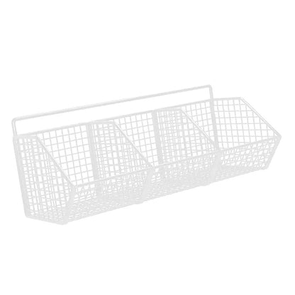 3 Grids Wall Mounted Metal Wire Storage Basket