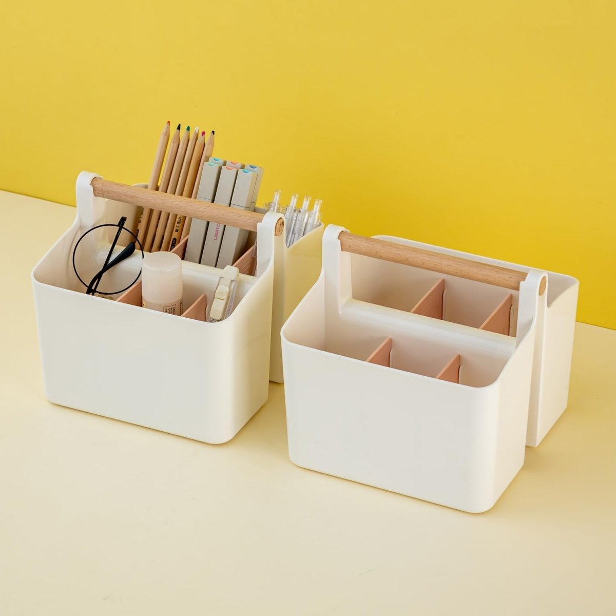 6 Compartments Organizers Caddy with Handle