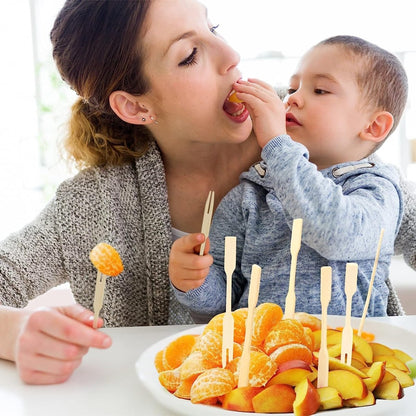 Bamboo Mini Tasting Forks Fruit Picks