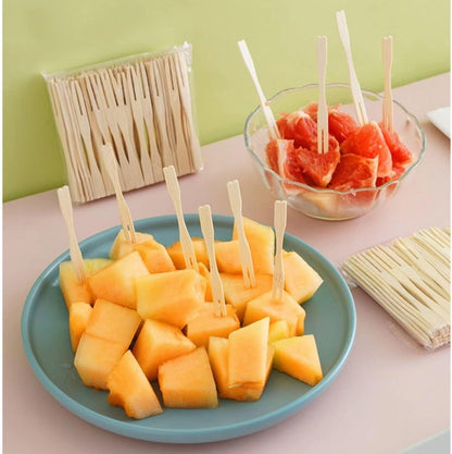 Bamboo Mini Tasting Forks Fruit Picks
