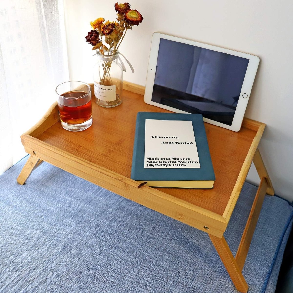 Bed Serving Tray and study table with Folding Legs