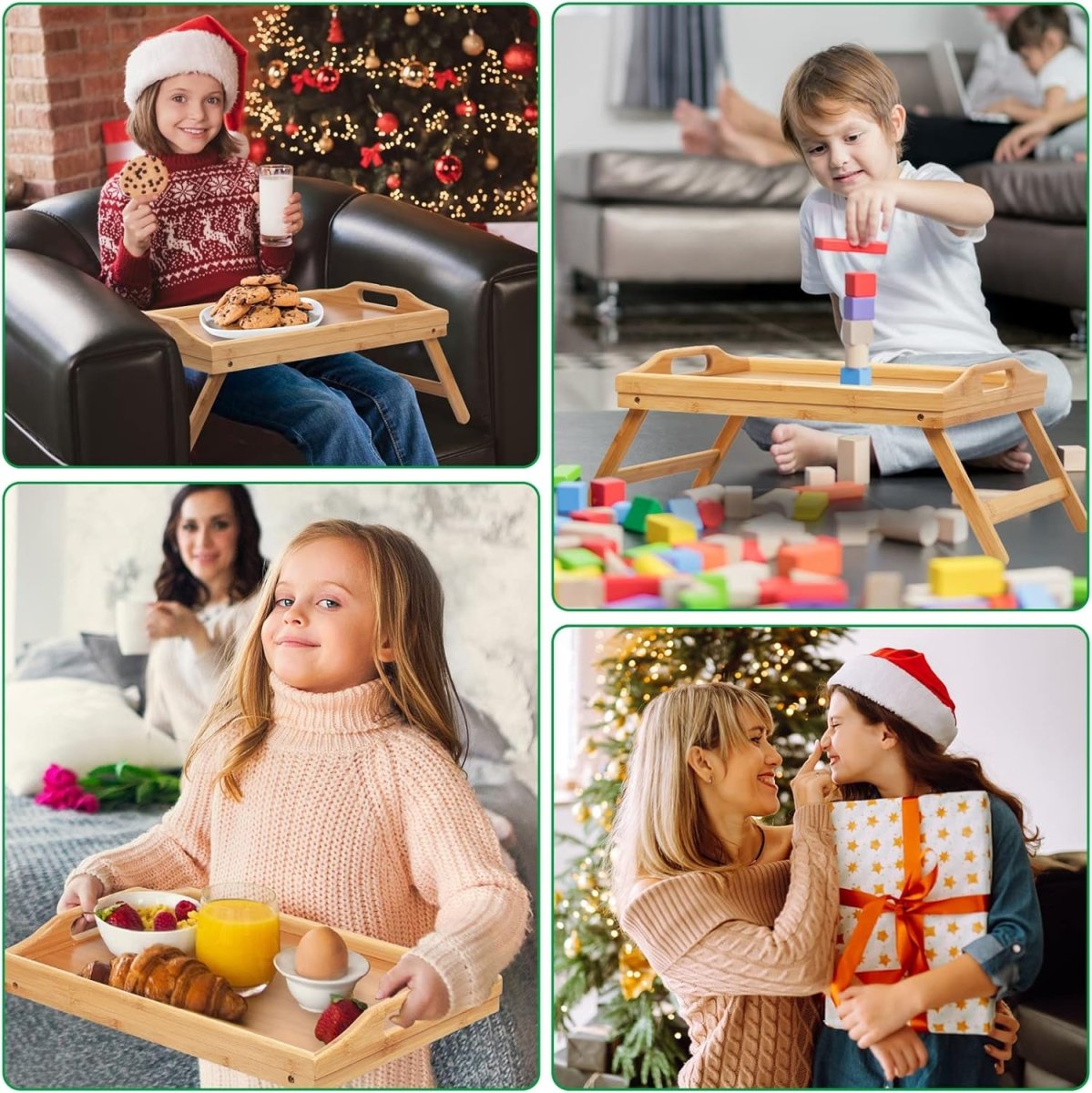 Bed Serving Tray and study table with Folding Legs