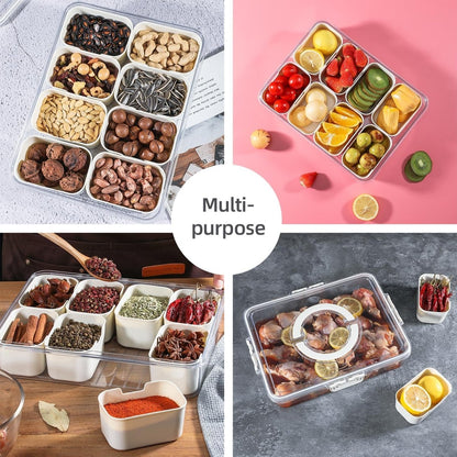 Detachable Dividers Portable Spice Box