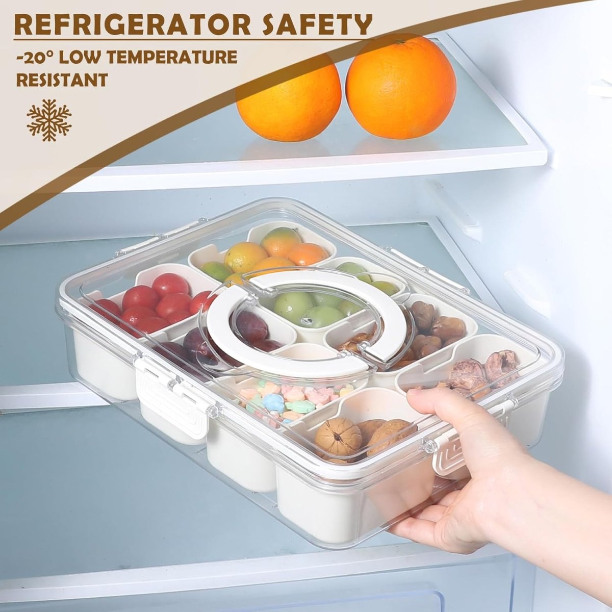 Detachable Dividers Portable Spice Box