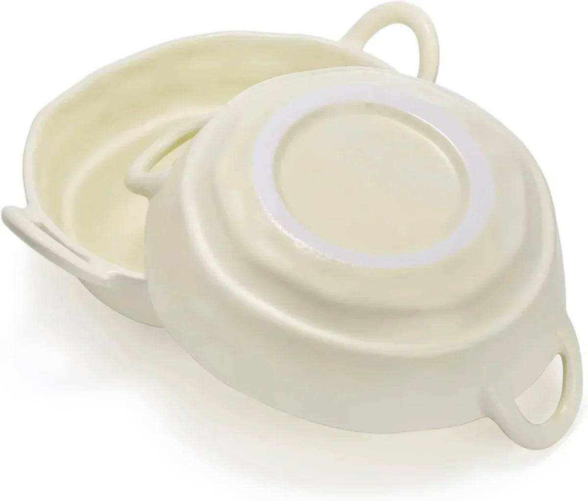 Irregular Shape Ceramic Bowl With Handles - Kitchen Grow