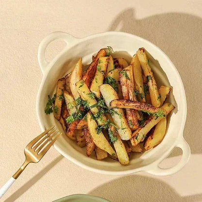 Irregular Shape Ceramic Bowl With Handles - Kitchen Grow