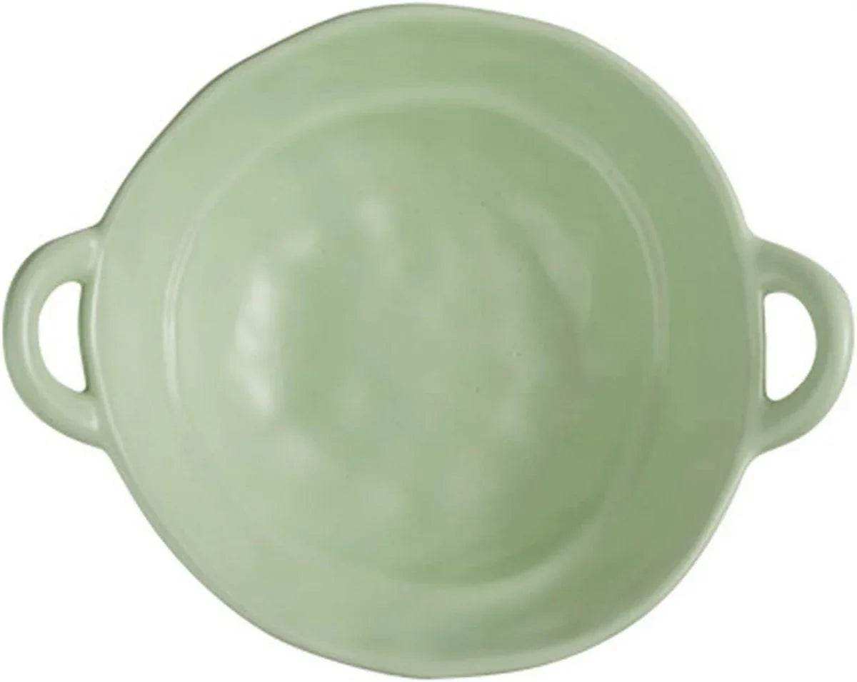 Irregular Shape Ceramic Bowl With Handles - Kitchen Grow