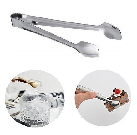 Mini Stainless Steel Sugar Tong Ice-Cube Picker Coffee Tea Food Serving Tong, Ice Cube Tong, Salad Tong, Cake Serving Tong