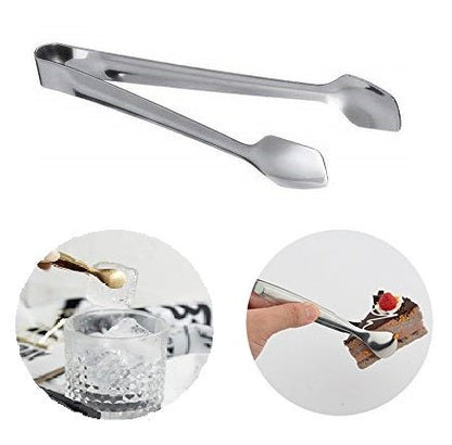 Mini Stainless Steel Sugar Tong Ice-Cube Picker Coffee Tea Food Serving Tong, Ice Cube Tong, Salad Tong, Cake Serving Tong