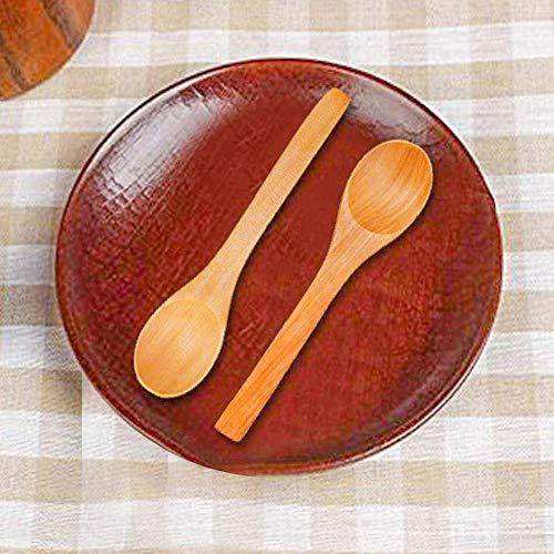 Pack of 6 - Small Bamboo Wooden Spoons Oval Head Small Solid Bamboo Honey Teaspoon - Kitchen Grow