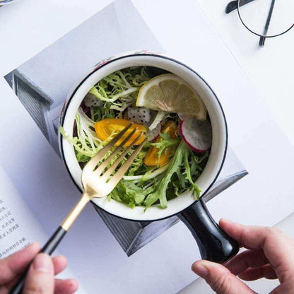Random Color/Print Korean Bowl With Handle - Kitchen Grow