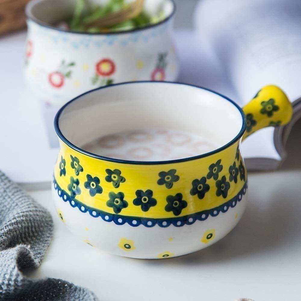 Random Color/Print Korean Bowl With Handle - Kitchen Grow