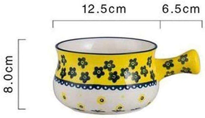 Random Color/Print Korean Bowl With Handle - Kitchen Grow