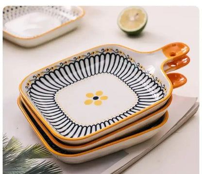 Random Design Ceramic Casserole Dish