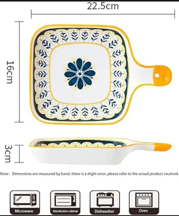 Random Design Ceramic Casserole Dish