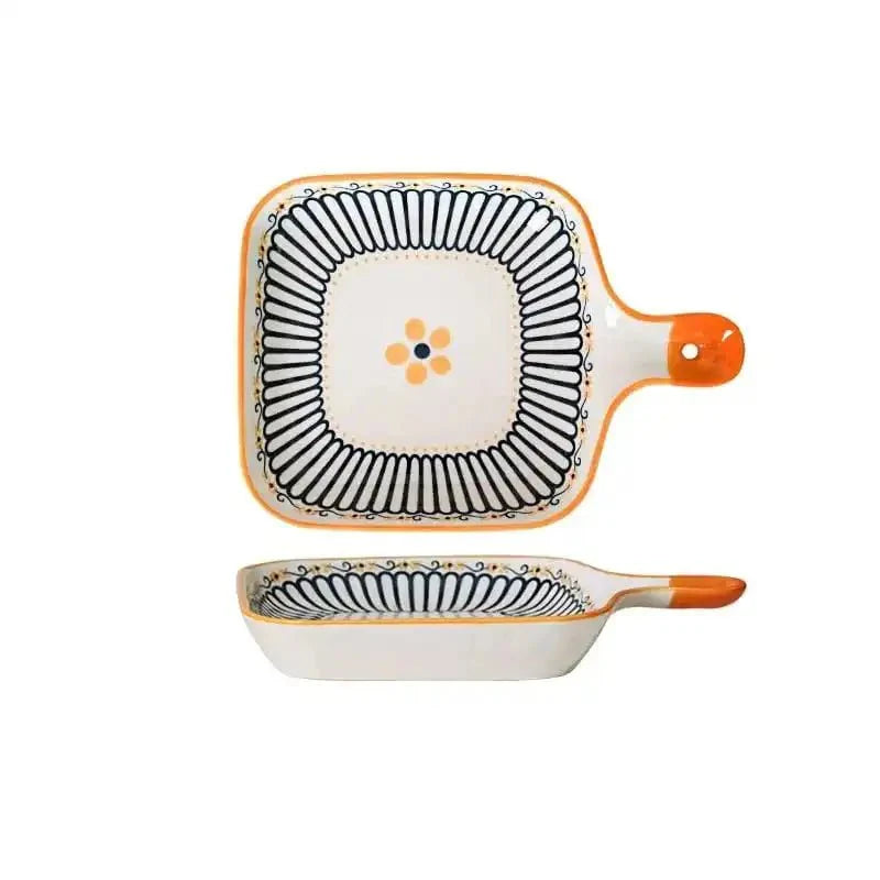 Random Design Ceramic Casserole Dish