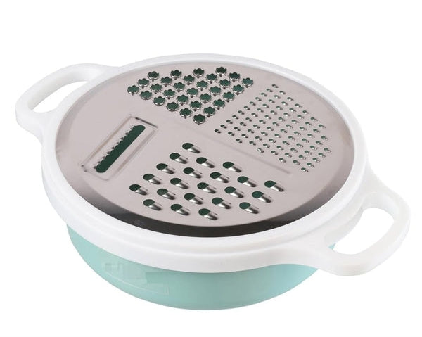 4-in-1 Multi-Prep Mandoline Slicer & Integrated Drain Basin