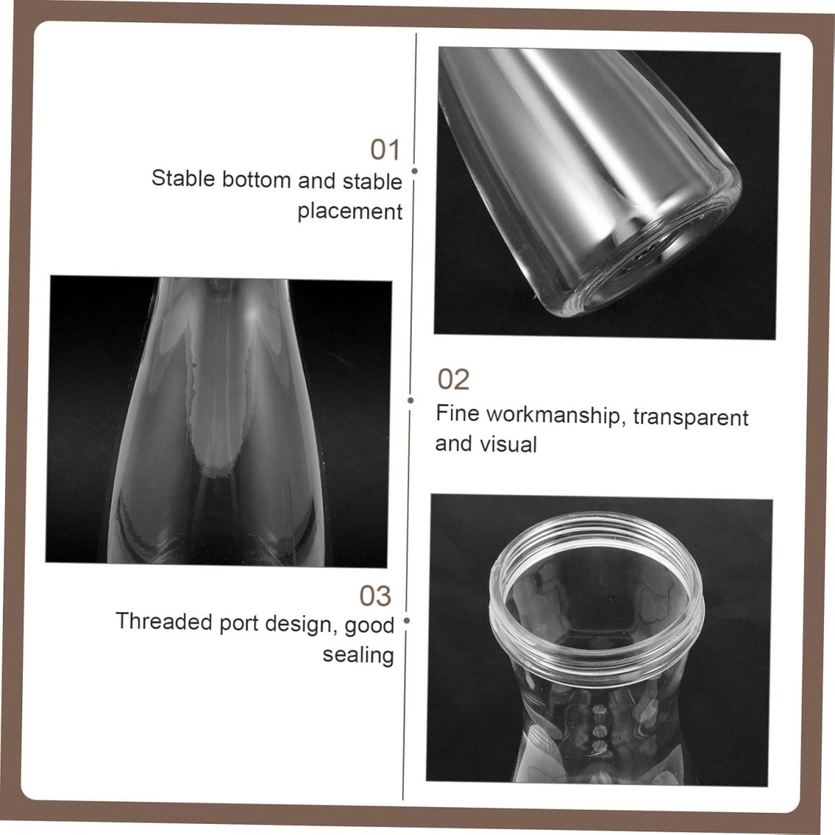 Round Clear Acrylic Water Bottle