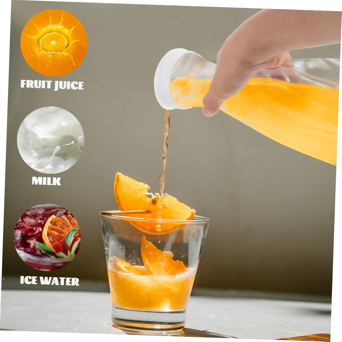 Round Clear Acrylic Water Bottle