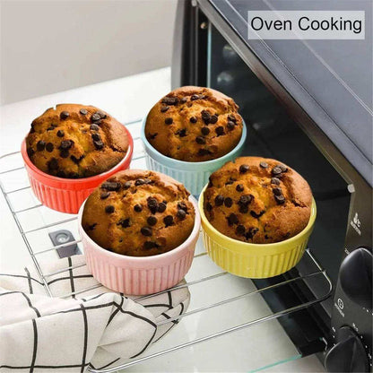 Set of 6 - Ceramic Baking Ramekin Bowl - Kitchen Grow