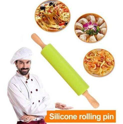 Silicone Rolling Pin + Silicone Baking Mat - Kitchen Grow