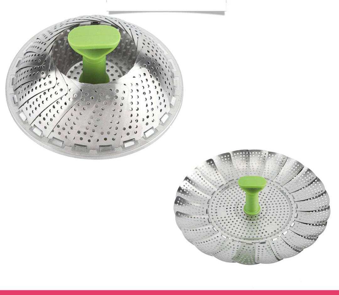 Stainless Steel Folding Collapsible Steamer Basket - Kitchen Grow